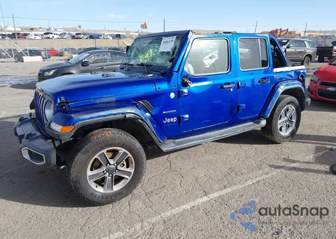 2020 Jeep Wrangler Unlimited Sahara z USA, uszkodzony, nr VIN 1C4HJXEN7LW230200